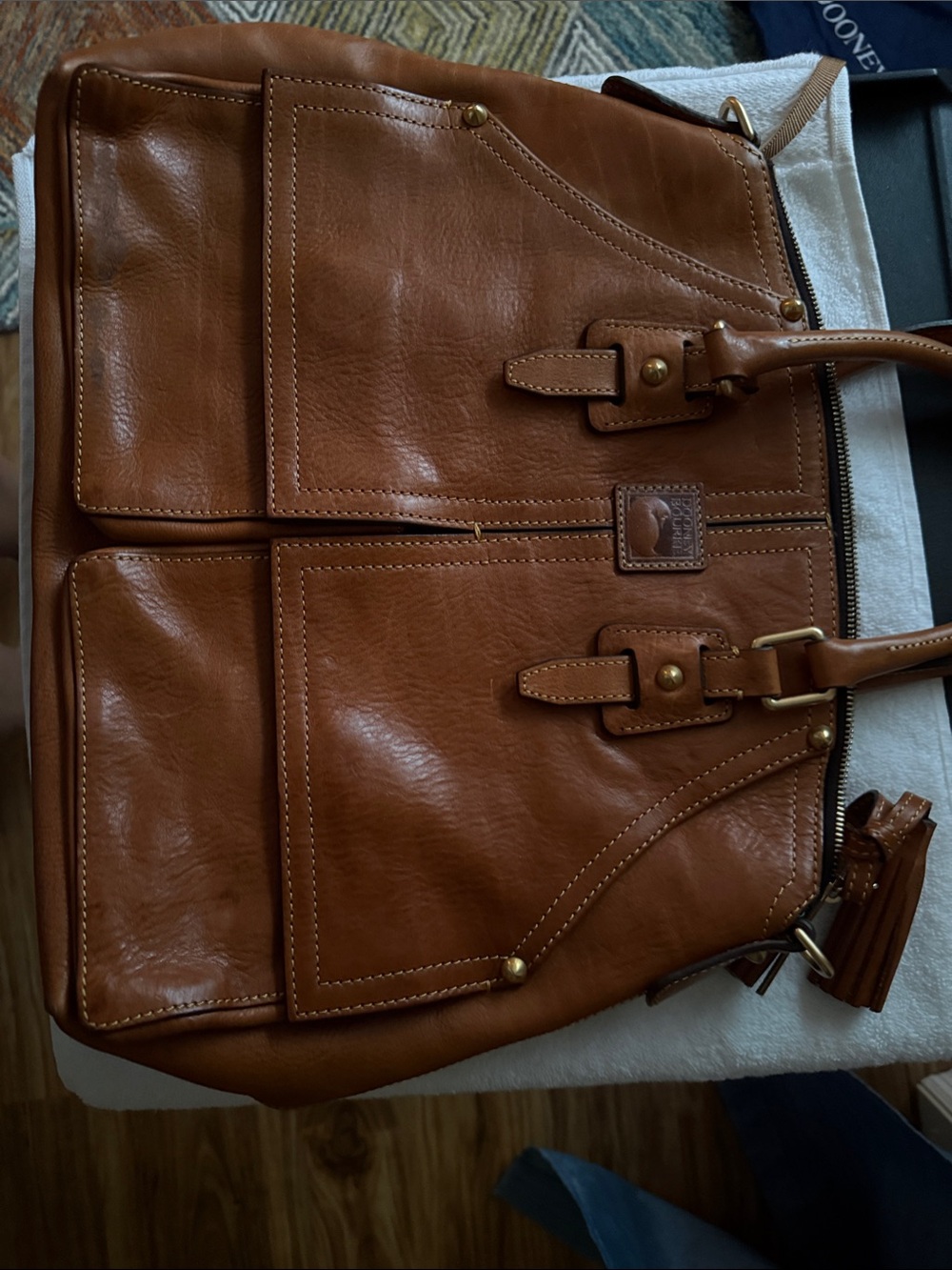 Dooney & Bourke Cognac Brown Leather Tote
